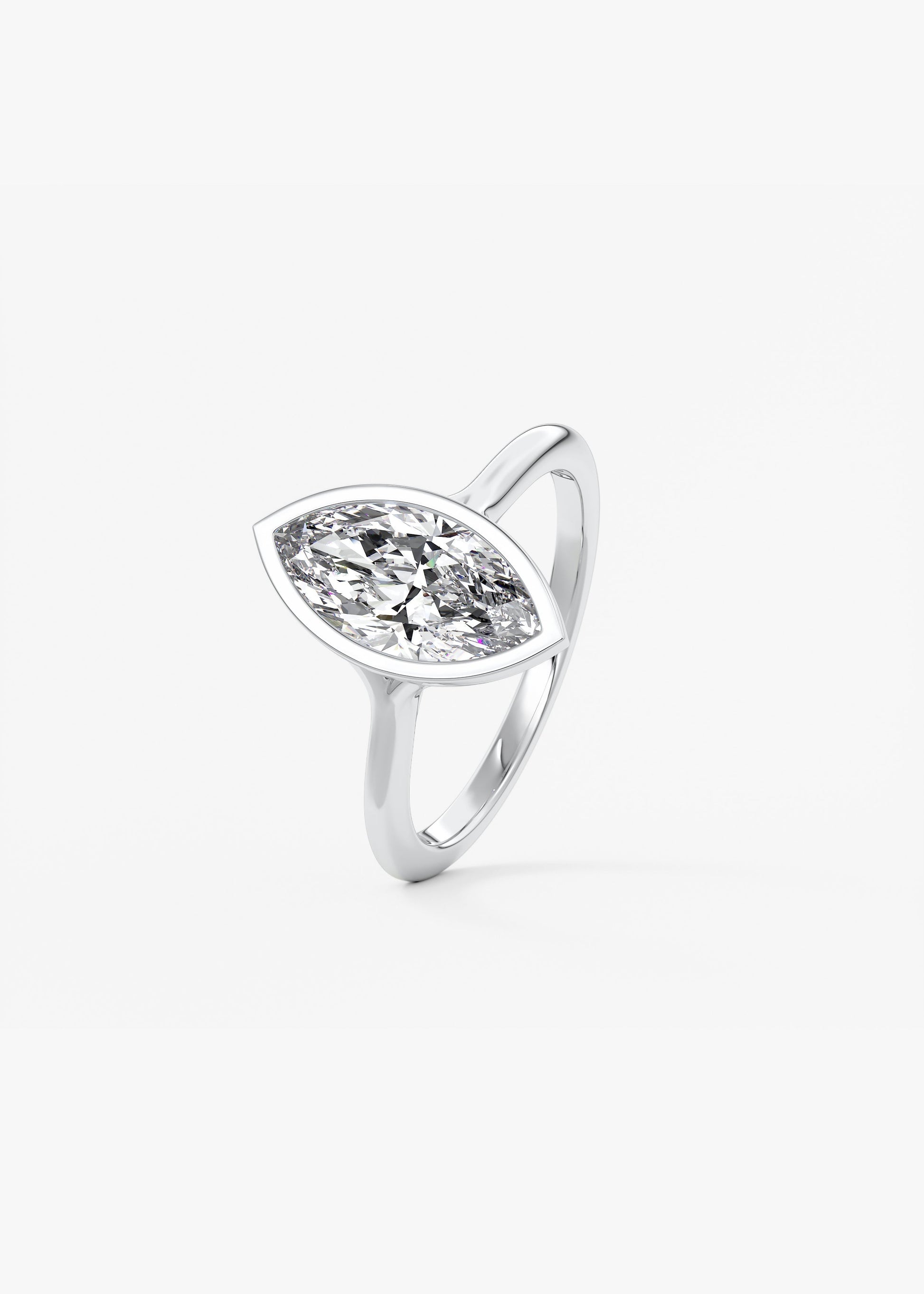 Oval Solitaire With Raised Basket Gallery Lab Grown Diamond Engagement Ring