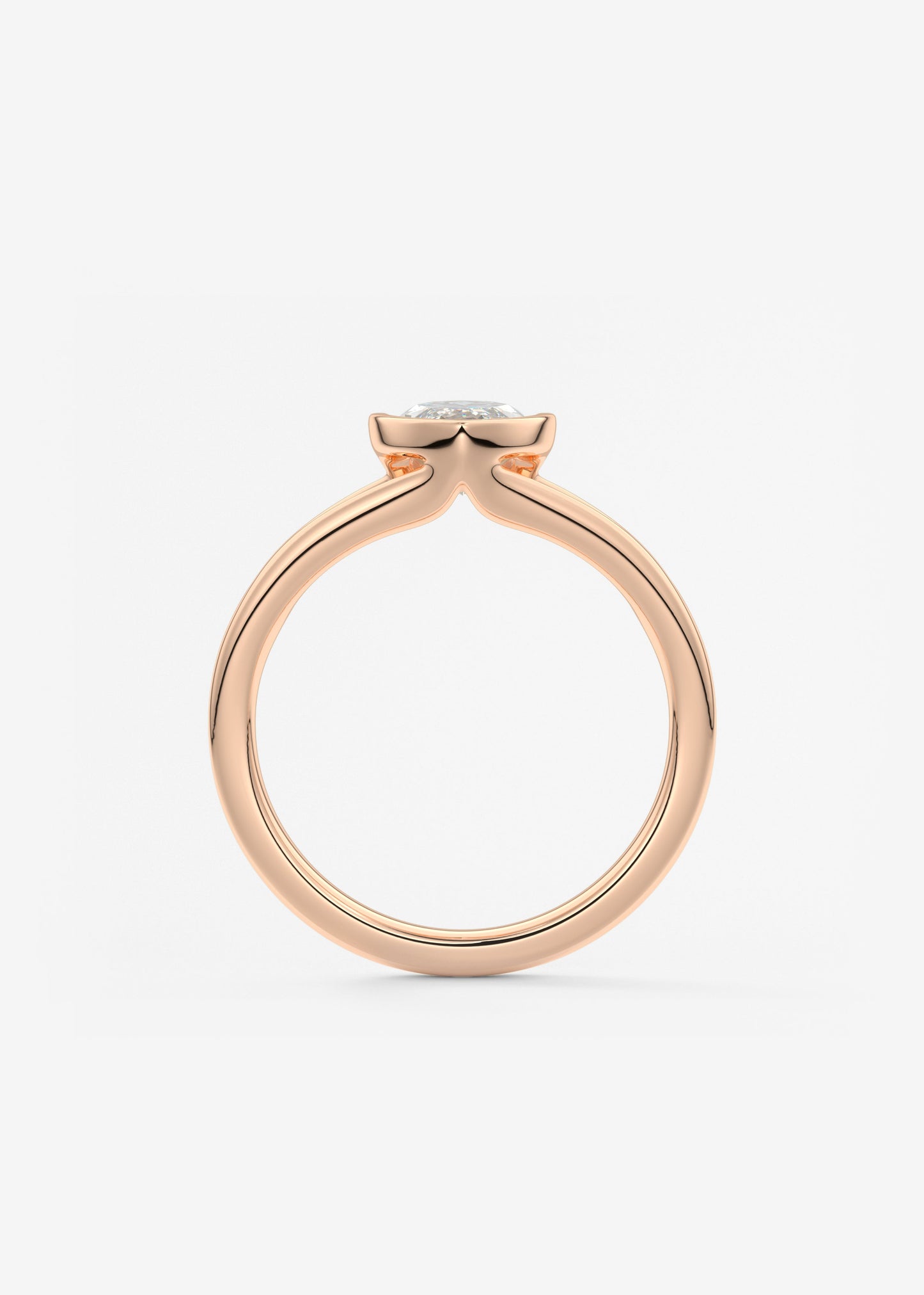 Oval Solitaire With Raised Basket Gallery Lab Grown Diamond Engagement Ring