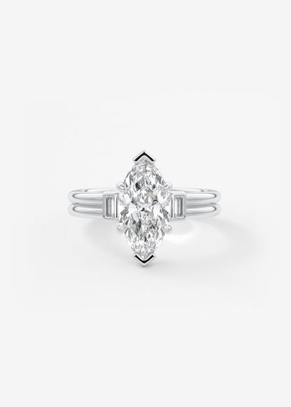 Oval Solitaire With Raised Basket Gallery Lab Grown Diamond Engagement Ring
