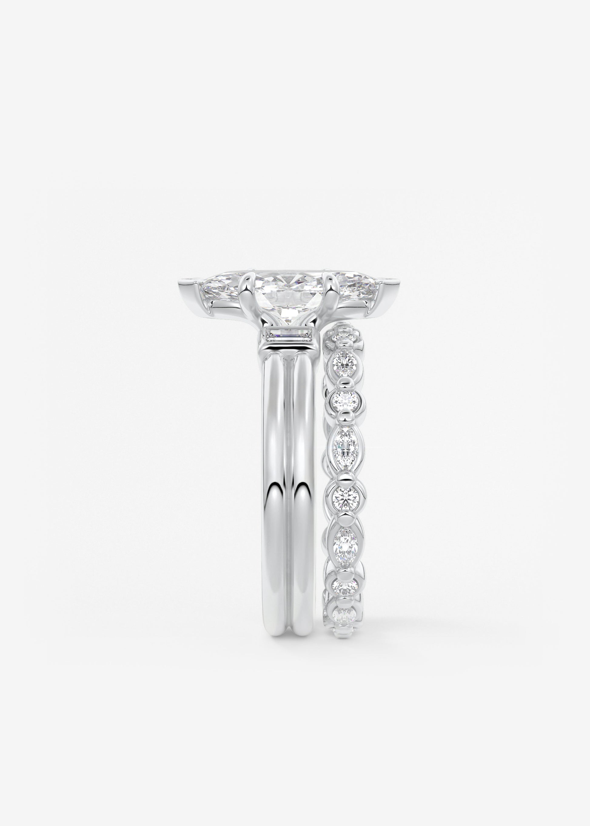 Oval Solitaire With Raised Basket Gallery Lab Grown Diamond Engagement Ring