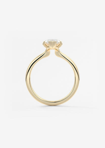 Oval Solitaire With Raised Basket Gallery Lab Grown Diamond Engagement Ring
