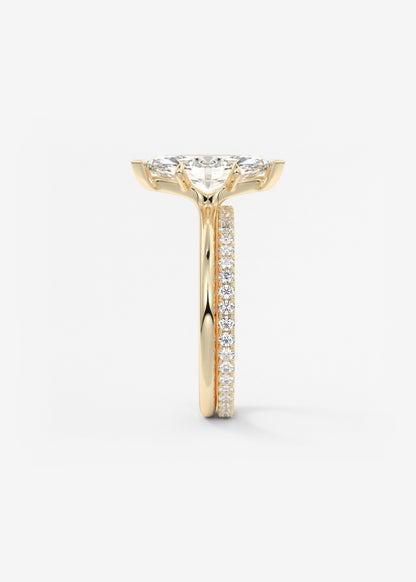 Oval Solitaire With Raised Basket Gallery Lab Grown Diamond Engagement Ring