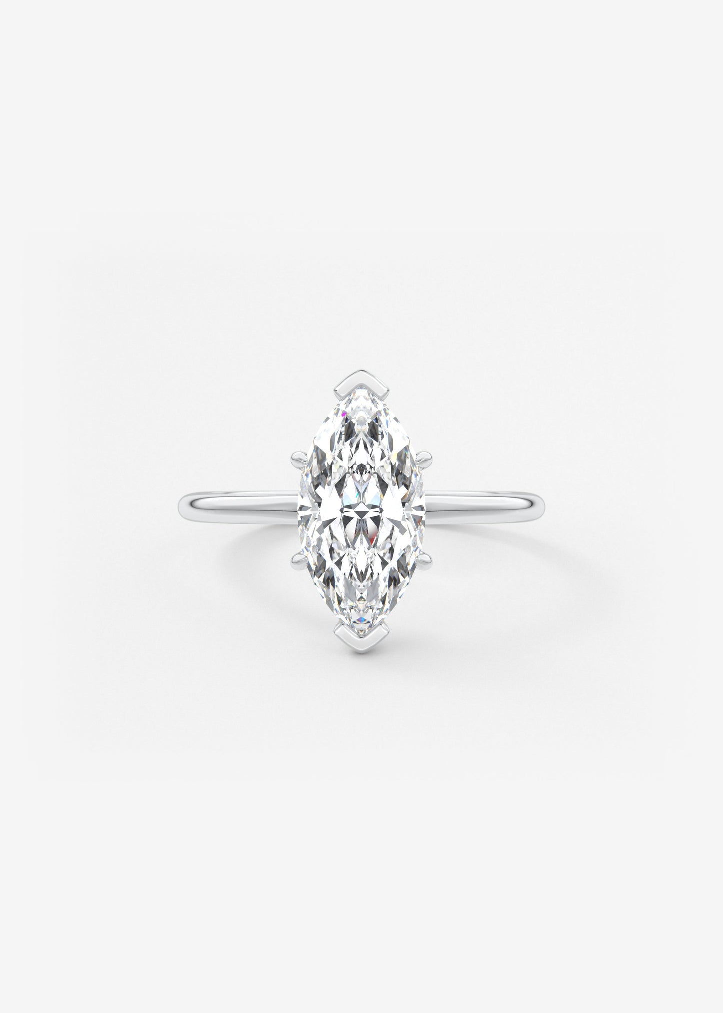 Oval Solitaire With Raised Basket Gallery Lab Grown Diamond Engagement Ring