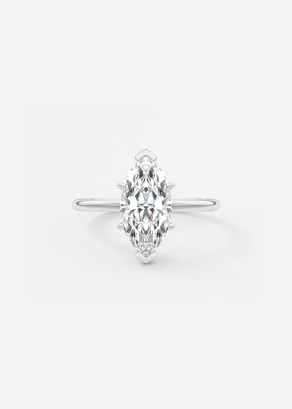 Oval Solitaire With Raised Basket Gallery Lab Grown Diamond Engagement Ring