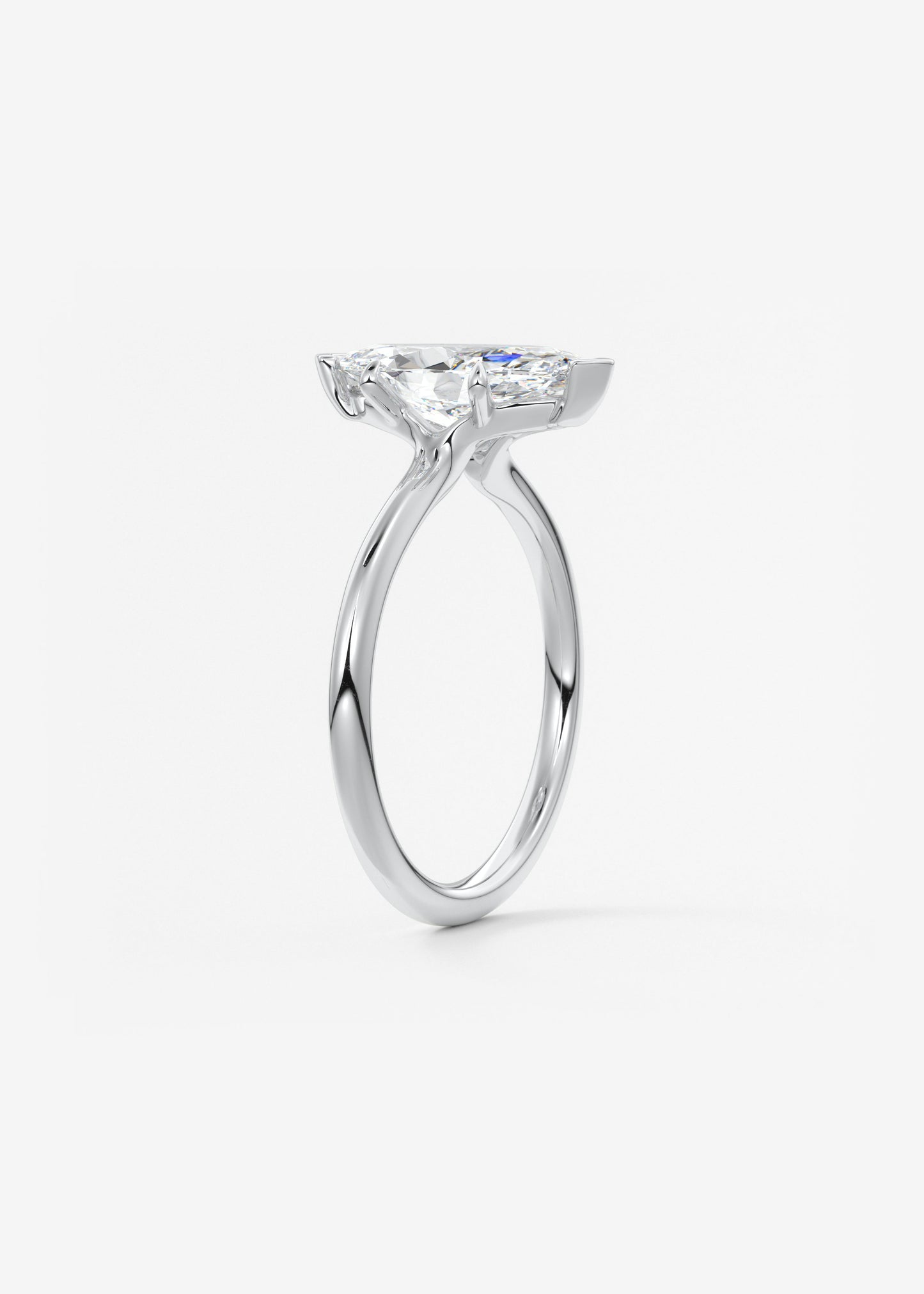 Oval Solitaire With Raised Basket Gallery Lab Grown Diamond Engagement Ring