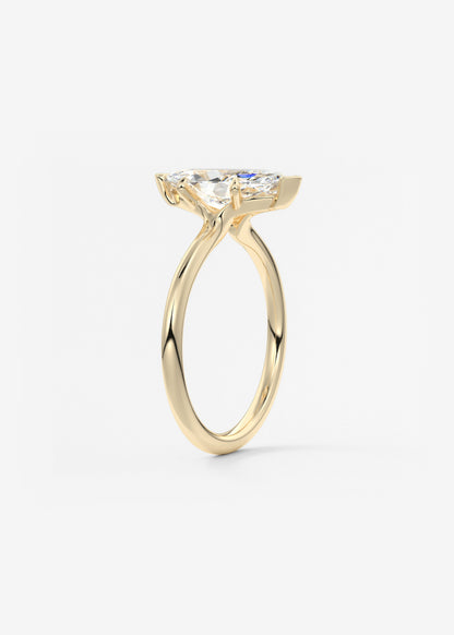 Oval Solitaire With Raised Basket Gallery Lab Grown Diamond Engagement Ring