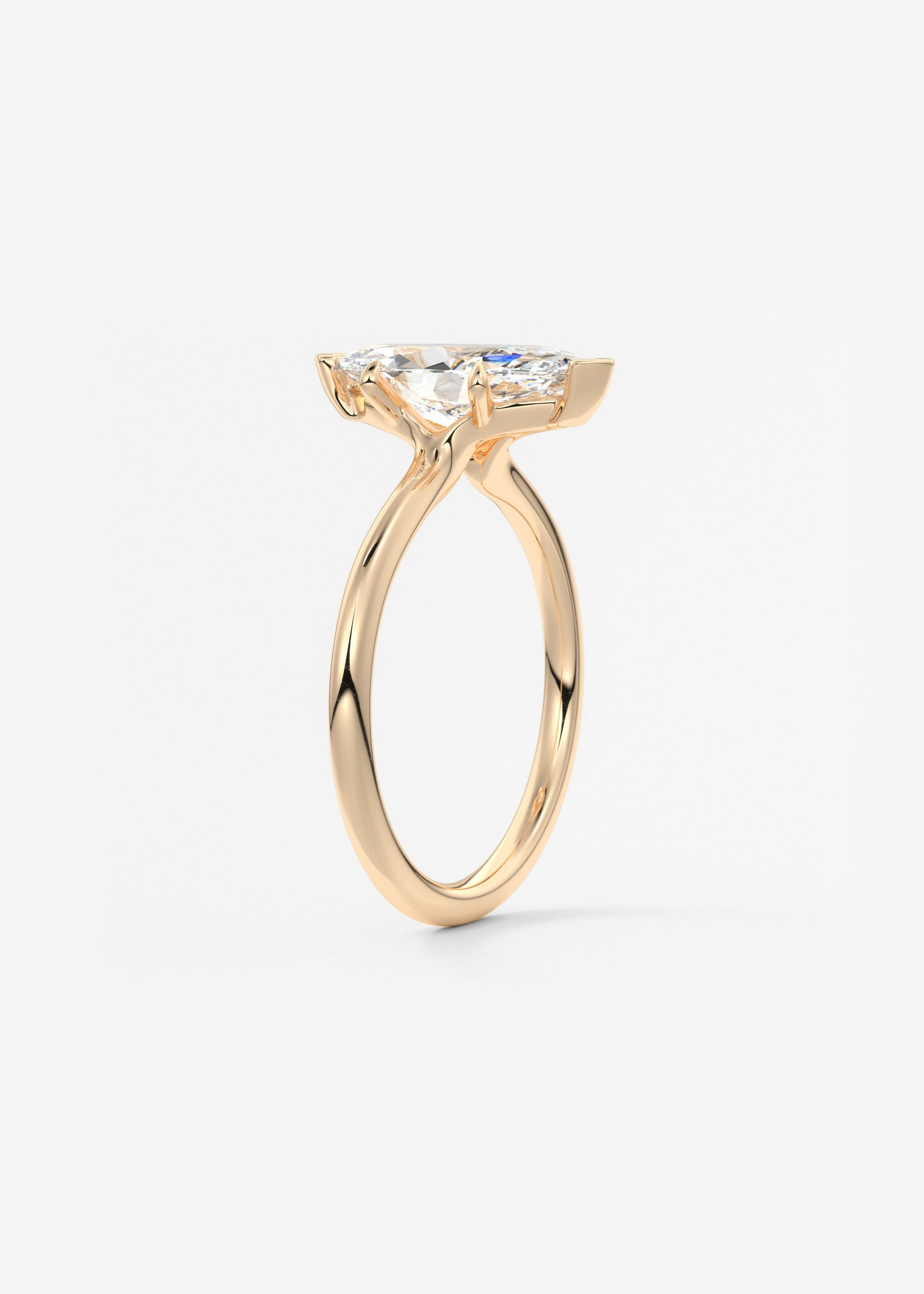Oval Solitaire With Raised Basket Gallery Lab Grown Diamond Engagement Ring
