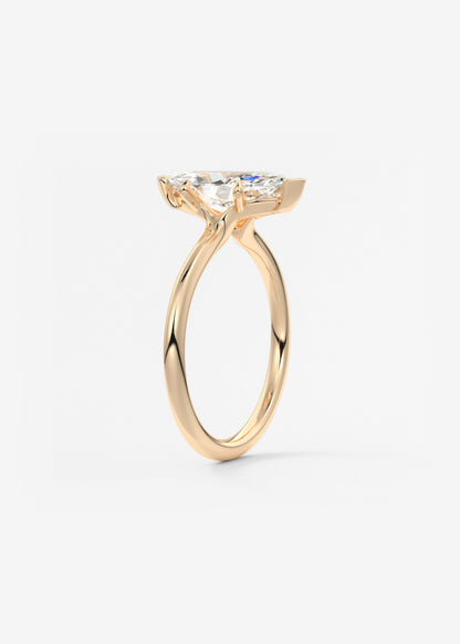 Oval Solitaire With Raised Basket Gallery Lab Grown Diamond Engagement Ring