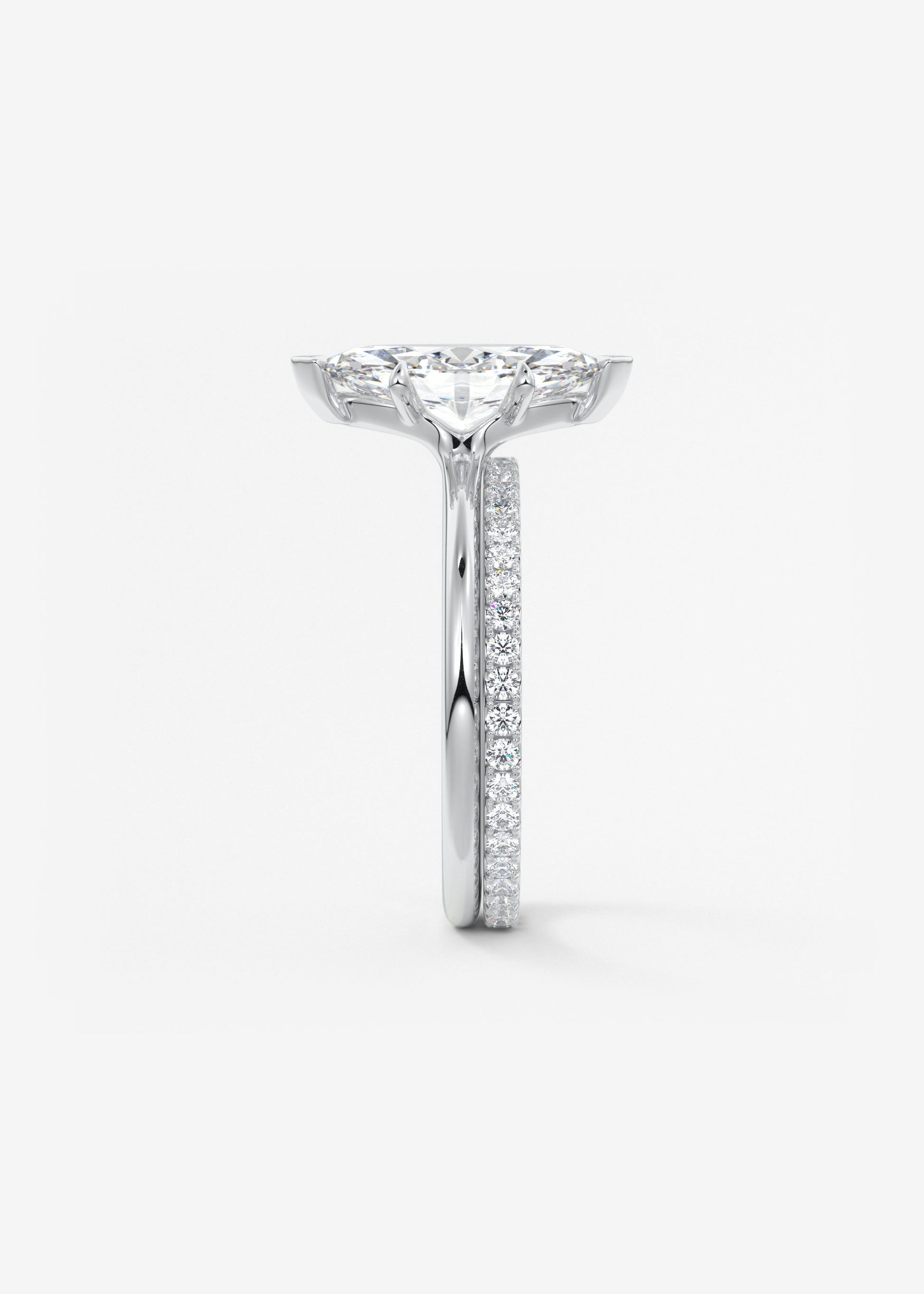 Oval Solitaire With Raised Basket Gallery Lab Grown Diamond Engagement Ring
