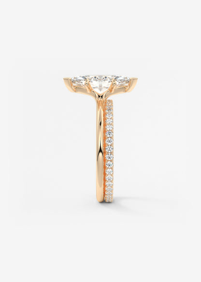 Oval Solitaire With Raised Basket Gallery Lab Grown Diamond Engagement Ring