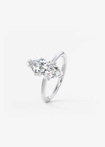 Oval Solitaire With Raised Basket Gallery Lab Grown Diamond Engagement Ring