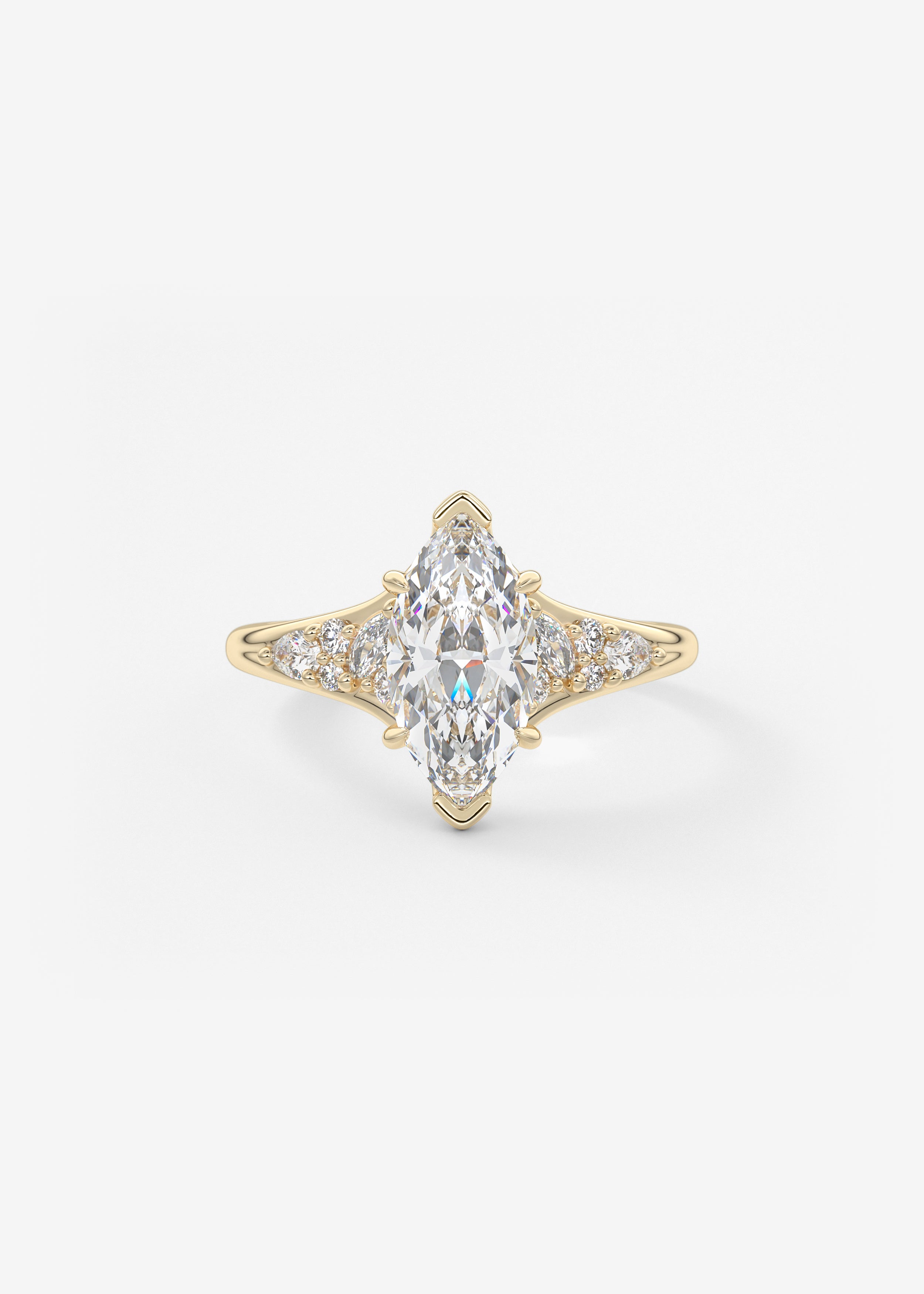 Oval Solitaire With Raised Basket Gallery Lab Grown Diamond Engagement Ring
