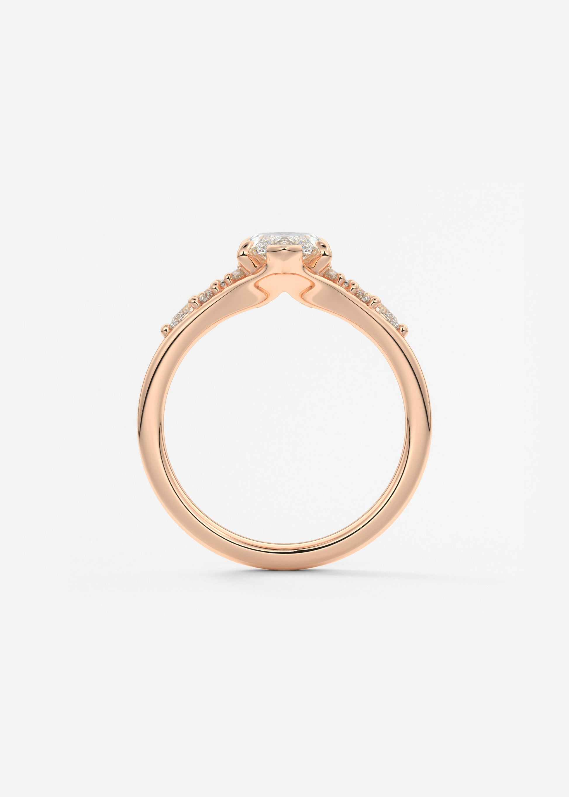 Oval Solitaire With Raised Basket Gallery Lab Grown Diamond Engagement Ring