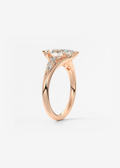 Oval Solitaire With Raised Basket Gallery Lab Grown Diamond Engagement Ring
