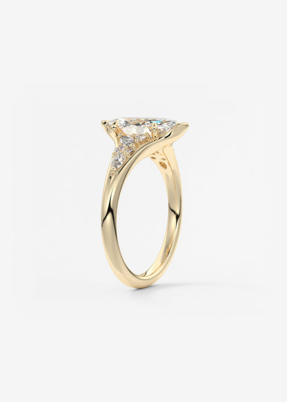 Oval Solitaire With Raised Basket Gallery Lab Grown Diamond Engagement Ring