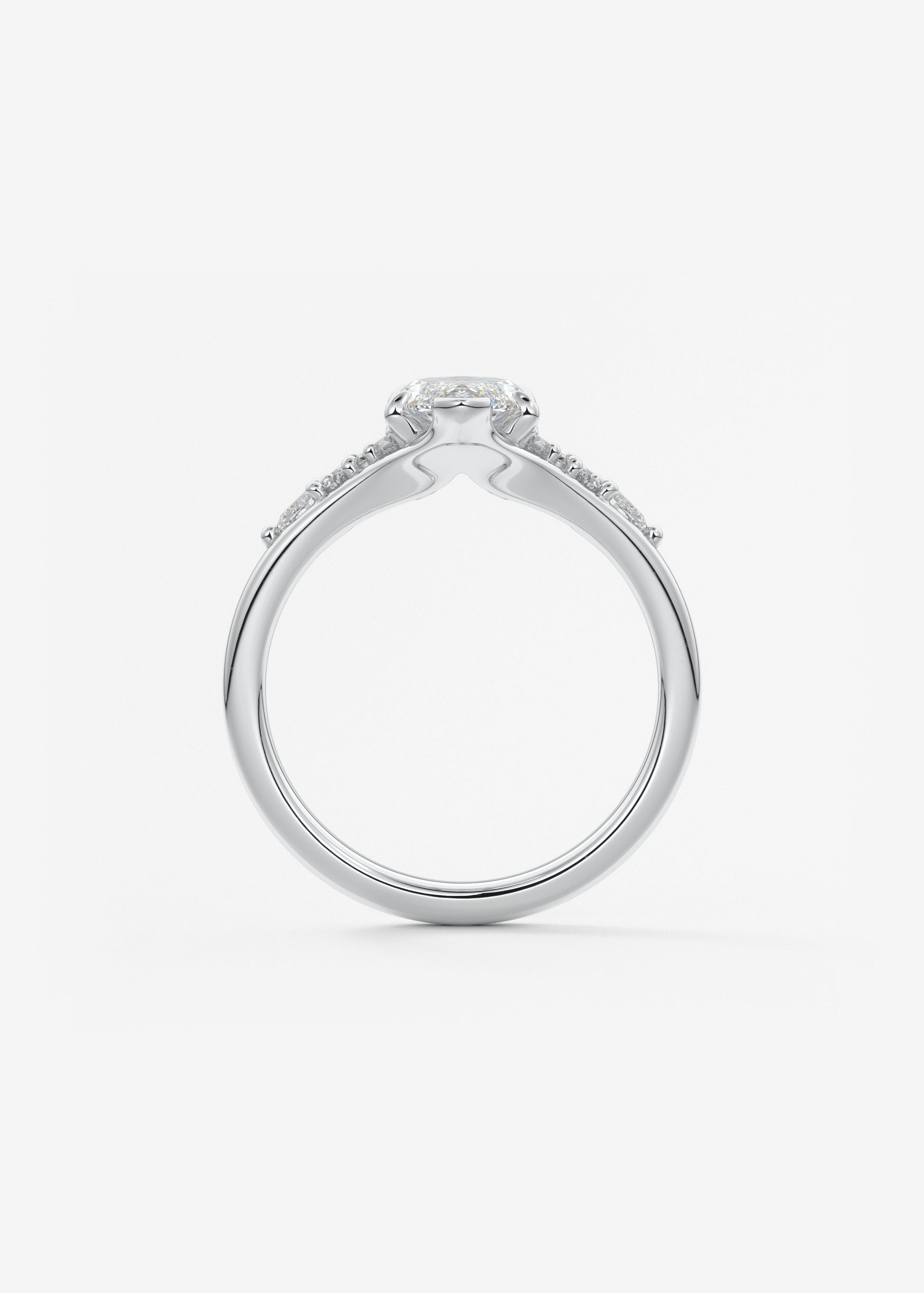 Oval Solitaire With Raised Basket Gallery Lab Grown Diamond Engagement Ring