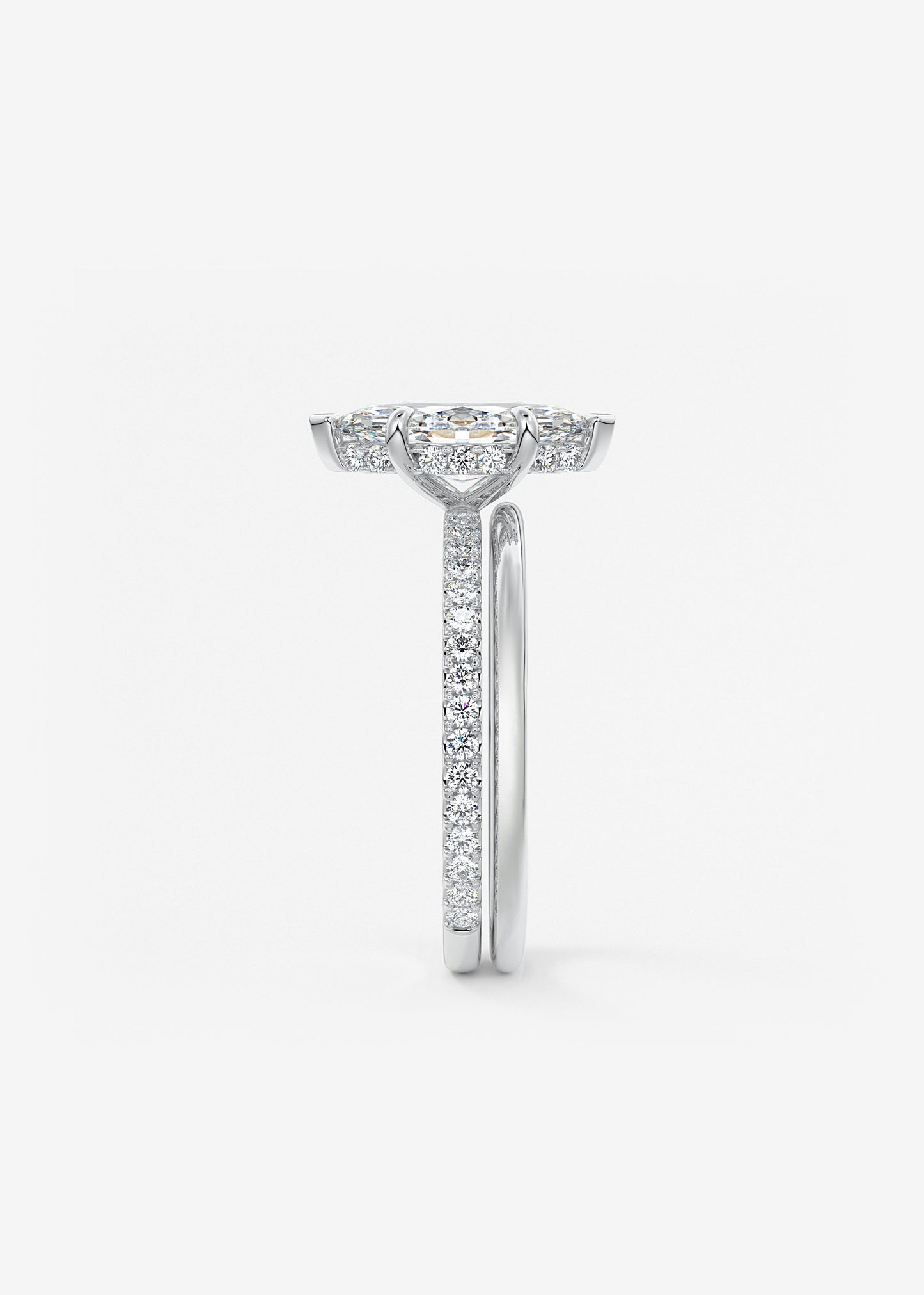 Oval Solitaire With Raised Basket Gallery Lab Grown Diamond Engagement Ring