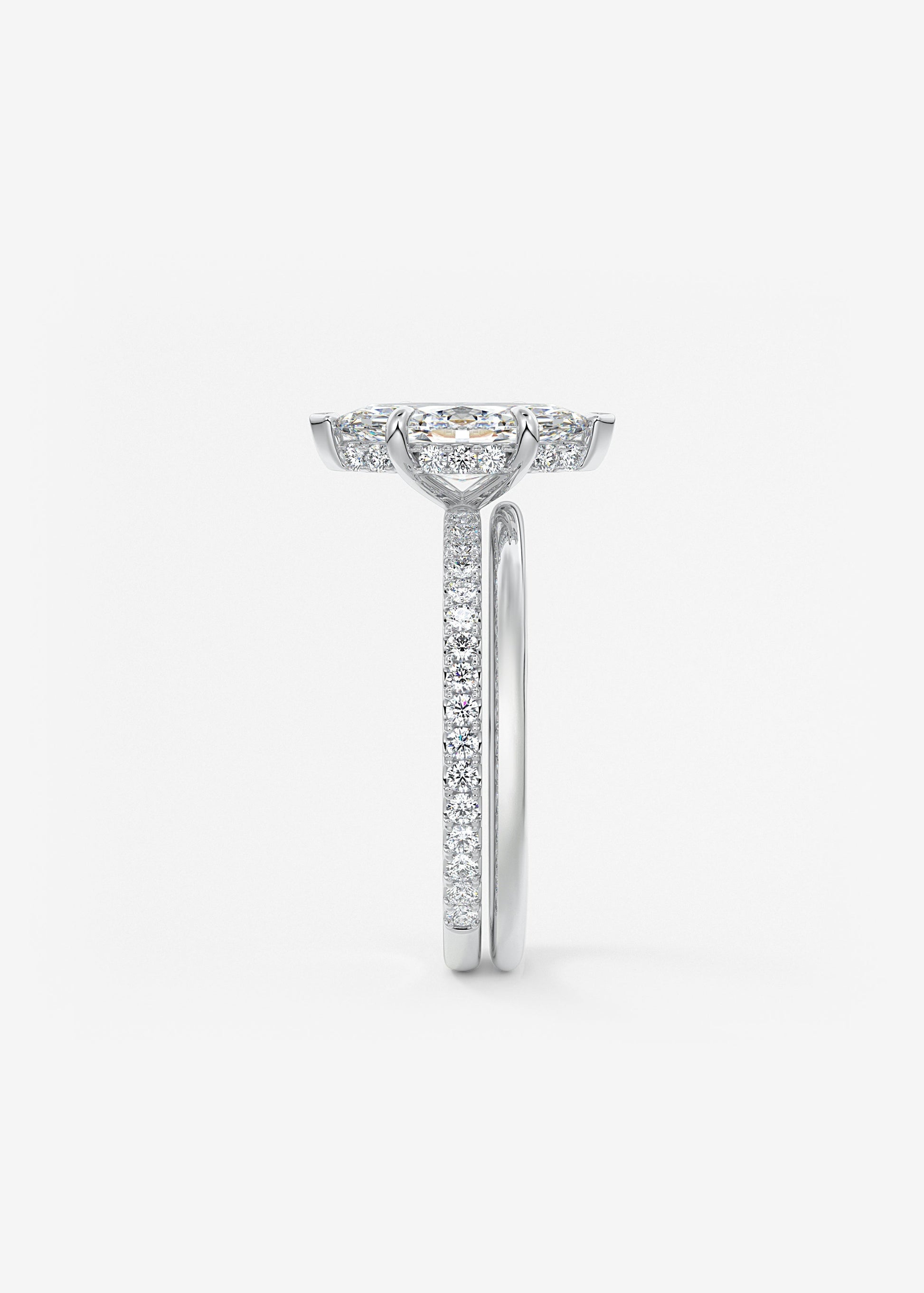 Oval Solitaire With Raised Basket Gallery Lab Grown Diamond Engagement Ring