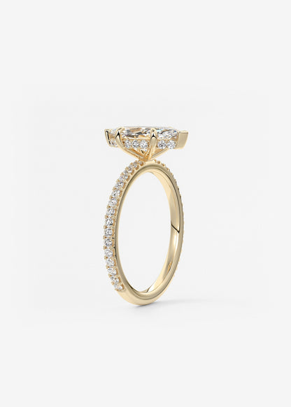 Oval Solitaire With Raised Basket Gallery Lab Grown Diamond Engagement Ring