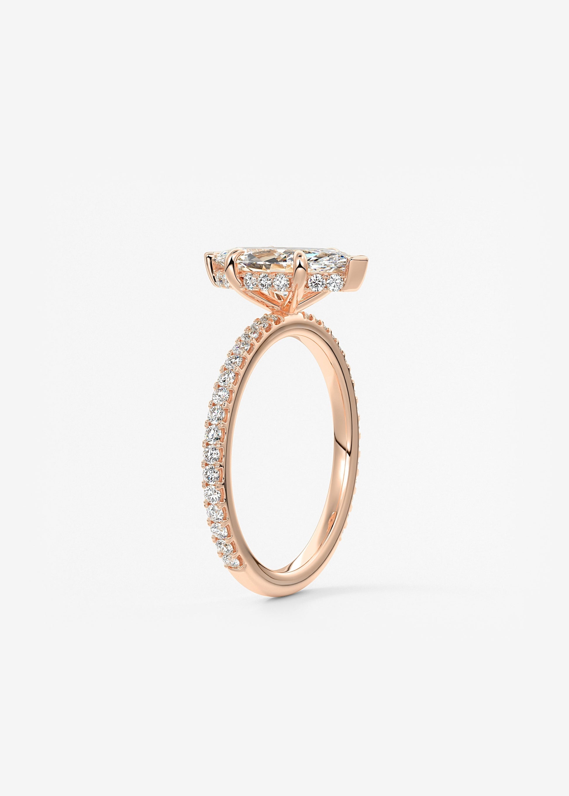 Oval Solitaire With Raised Basket Gallery Lab Grown Diamond Engagement Ring