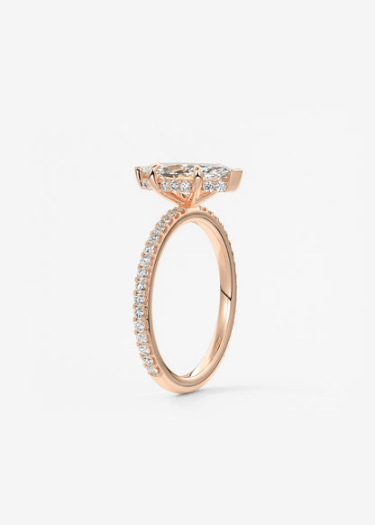 Oval Solitaire With Raised Basket Gallery Lab Grown Diamond Engagement Ring