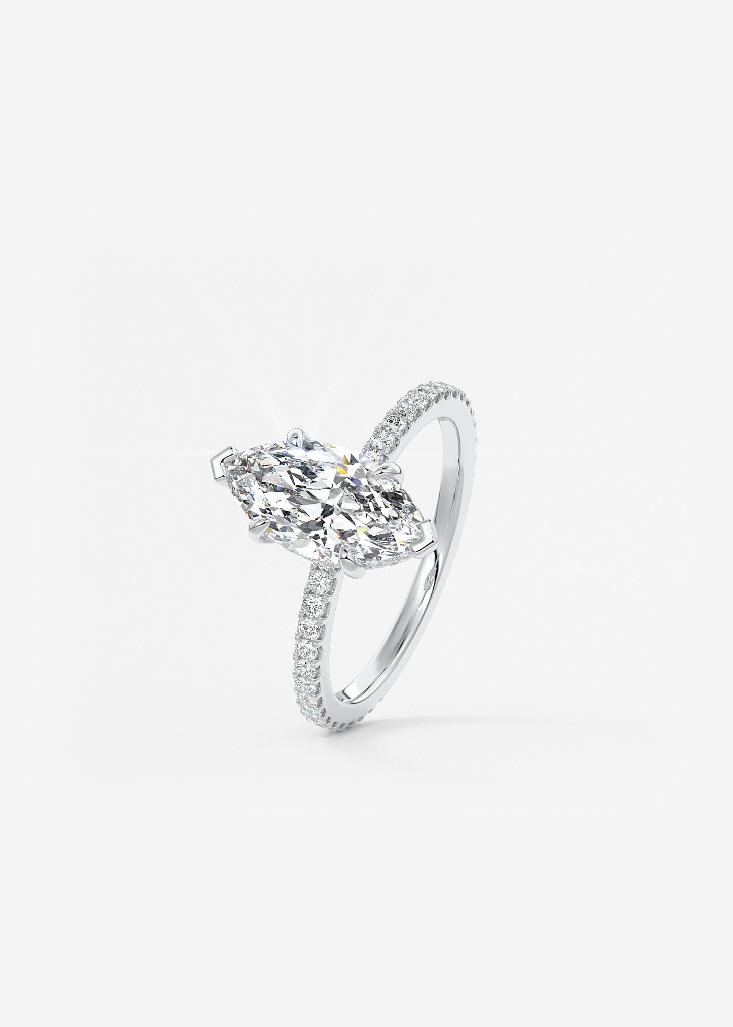 Oval Solitaire With Raised Basket Gallery Lab Grown Diamond Engagement Ring