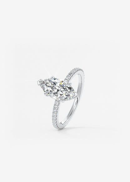 Oval Solitaire With Raised Basket Gallery Lab Grown Diamond Engagement Ring