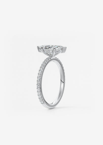 Oval Solitaire With Raised Basket Gallery Lab Grown Diamond Engagement Ring