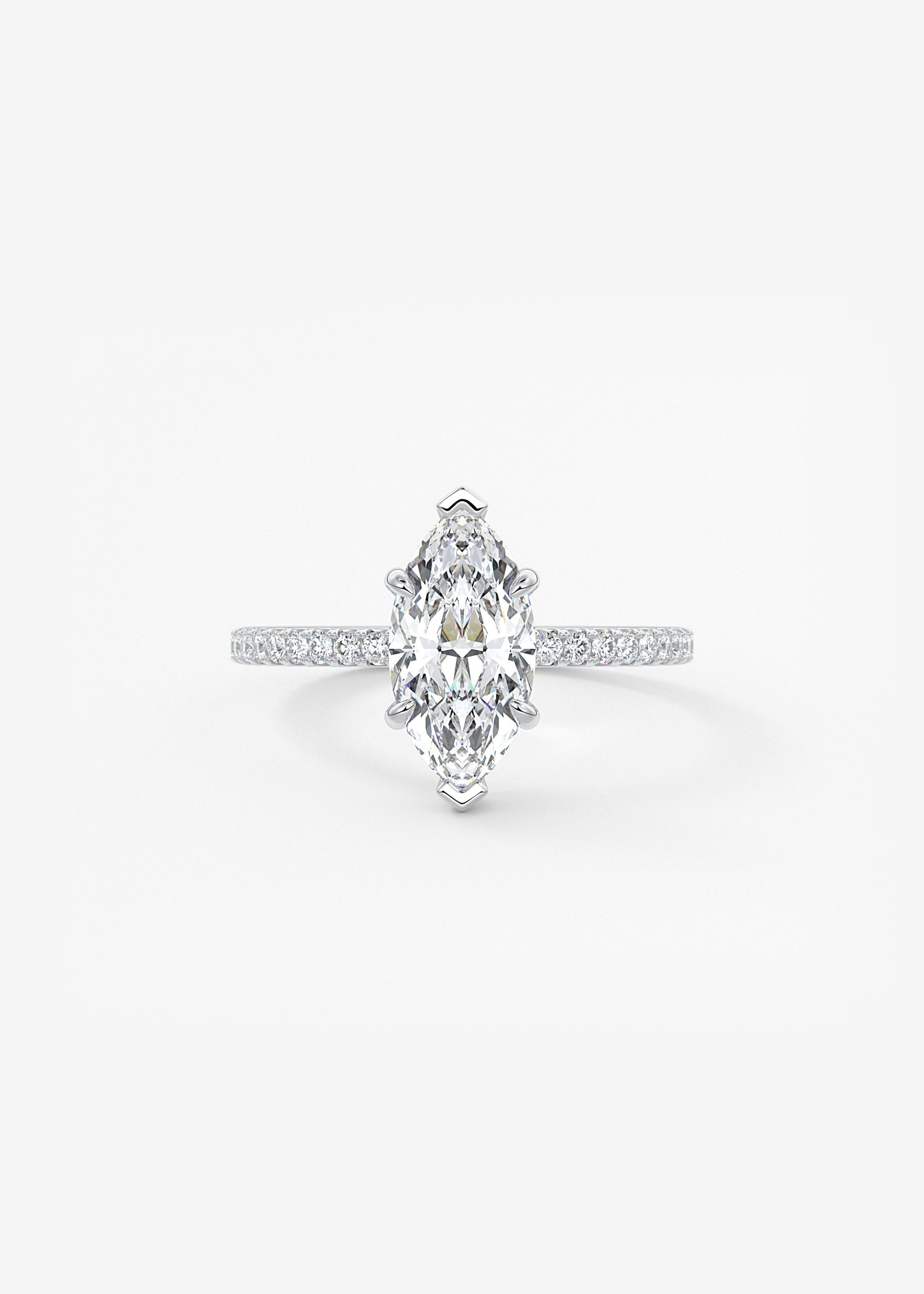 Oval Solitaire With Raised Basket Gallery Lab Grown Diamond Engagement Ring
