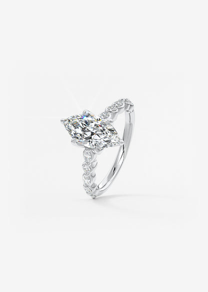 Oval Solitaire With Raised Basket Gallery Lab Grown Diamond Engagement Ring