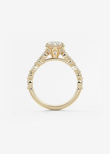 Oval Solitaire With Raised Basket Gallery Lab Grown Diamond Engagement Ring
