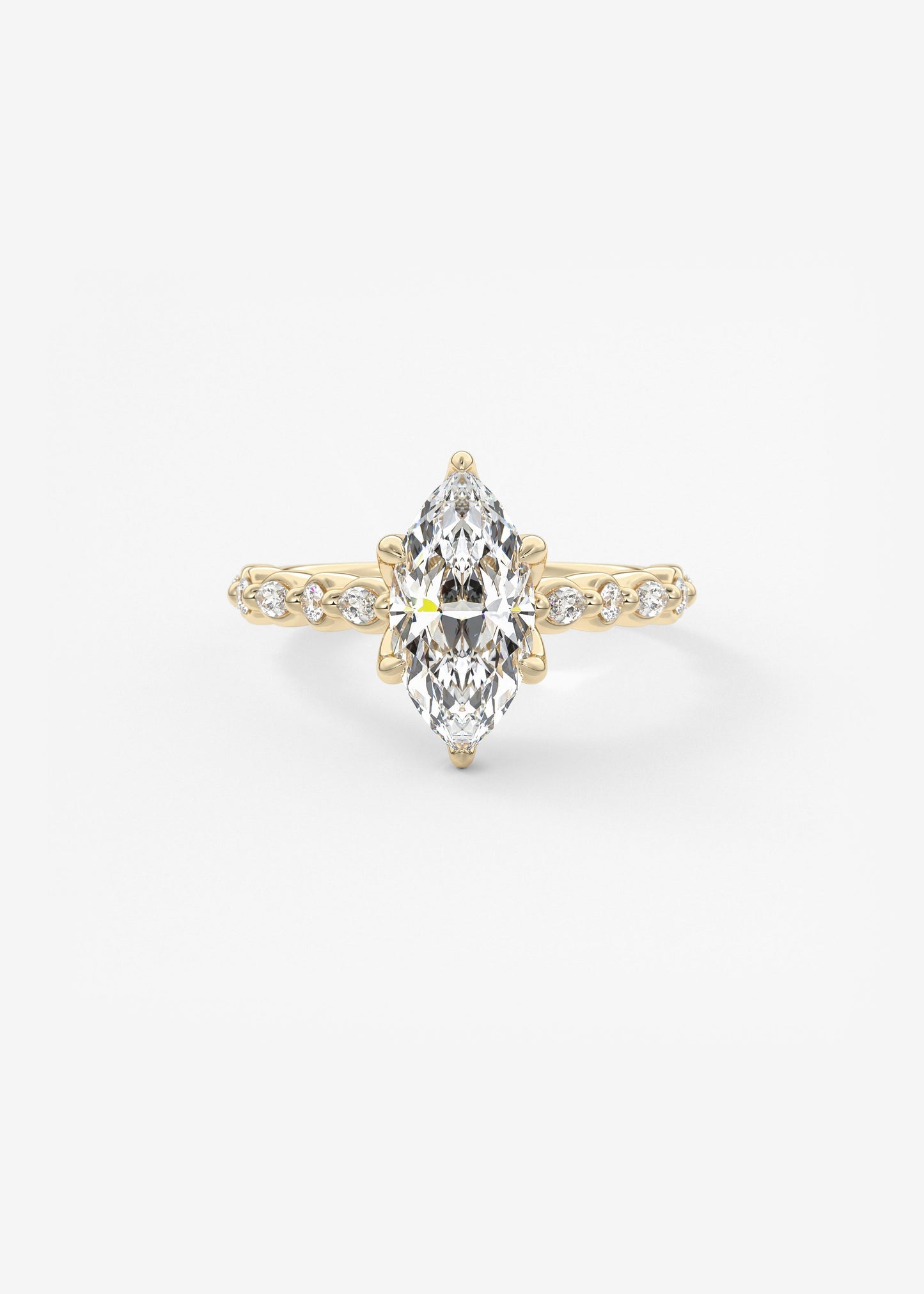 Oval Solitaire With Raised Basket Gallery Lab Grown Diamond Engagement Ring
