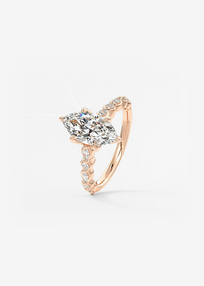 Oval Solitaire With Raised Basket Gallery Lab Grown Diamond Engagement Ring