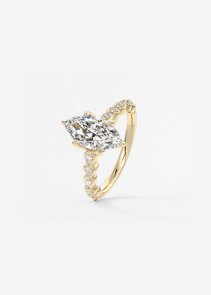 Oval Solitaire With Raised Basket Gallery Lab Grown Diamond Engagement Ring