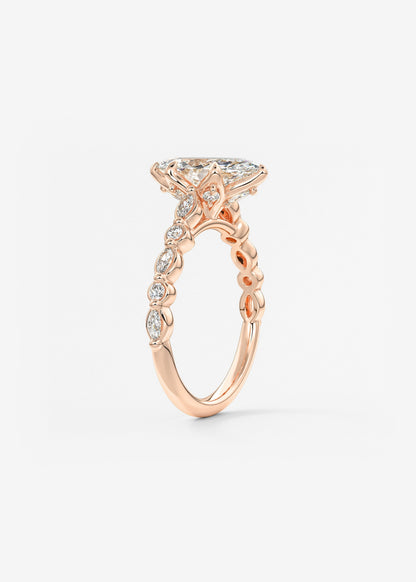 Oval Solitaire With Raised Basket Gallery Lab Grown Diamond Engagement Ring