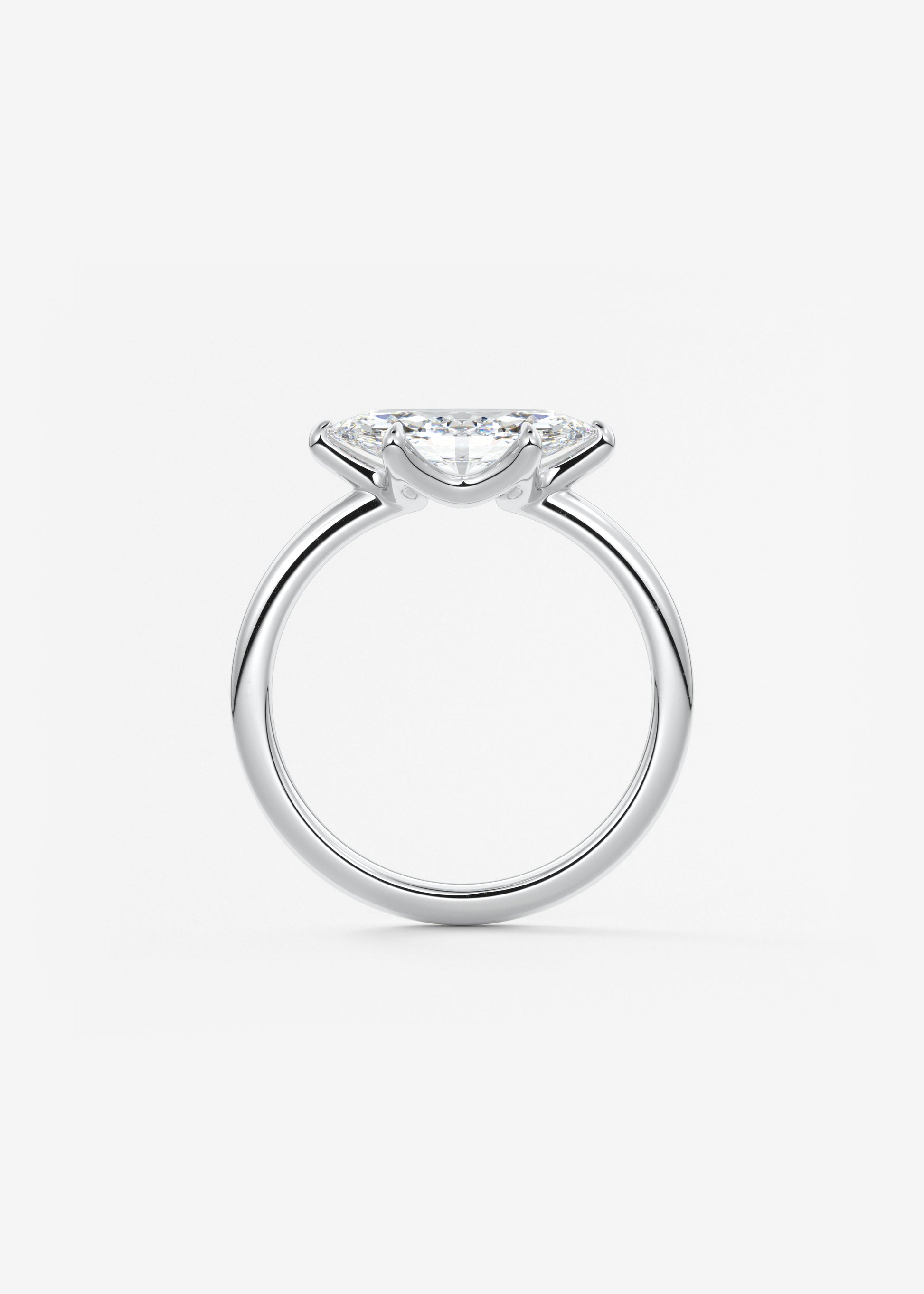 Oval Solitaire With Raised Basket Gallery Lab Grown Diamond Engagement Ring