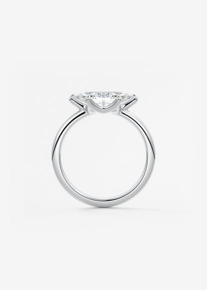 Oval Solitaire With Raised Basket Gallery Lab Grown Diamond Engagement Ring