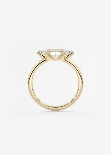 Oval Solitaire With Raised Basket Gallery Lab Grown Diamond Engagement Ring