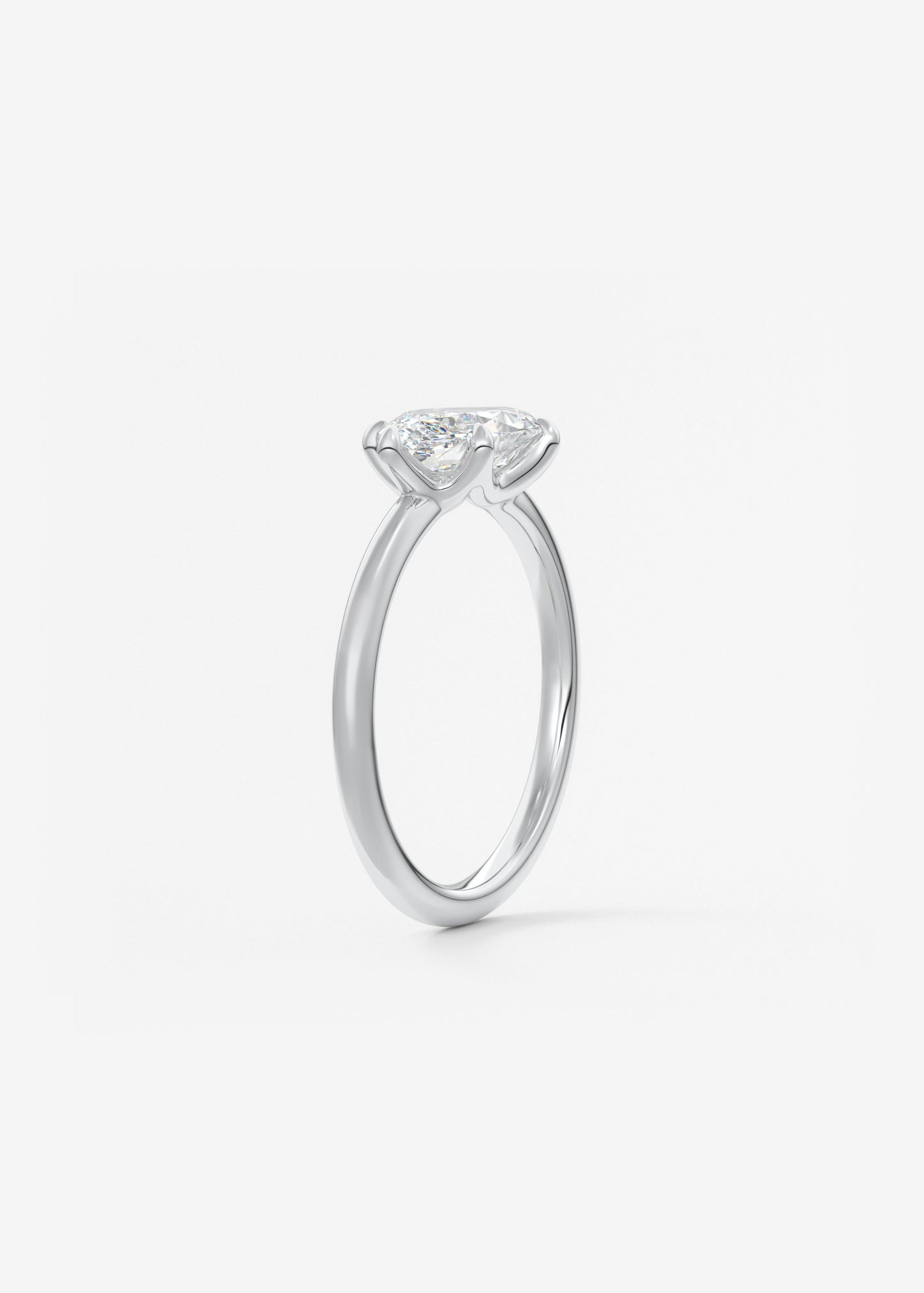 Oval Solitaire With Raised Basket Gallery Lab Grown Diamond Engagement Ring