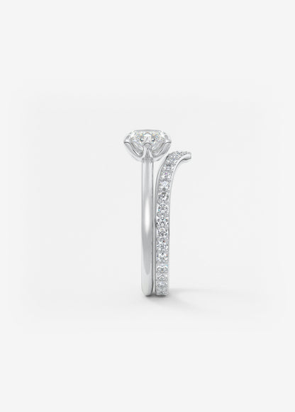 Oval Solitaire With Raised Basket Gallery Lab Grown Diamond Engagement Ring