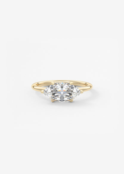 Oval Solitaire With Raised Basket Gallery Lab Grown Diamond Engagement Ring
