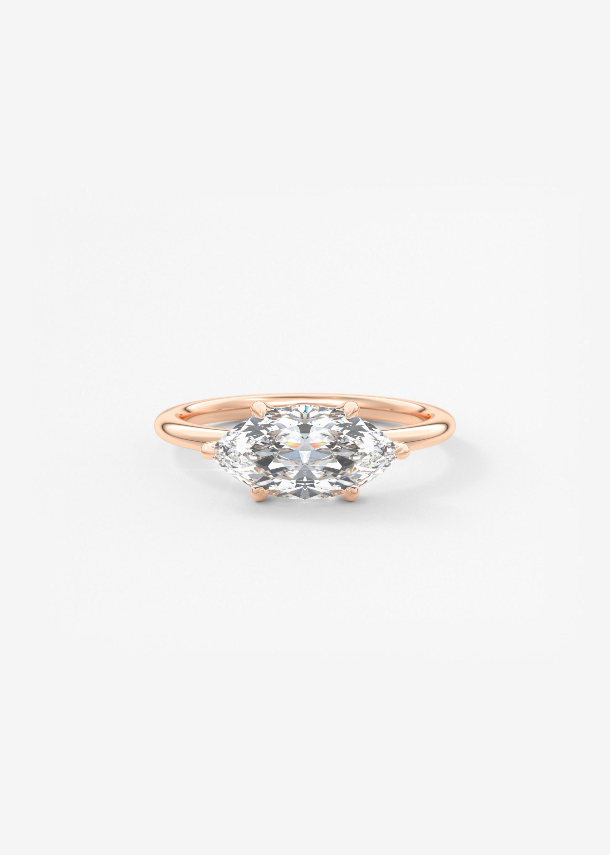 Oval Solitaire With Raised Basket Gallery Lab Grown Diamond Engagement Ring