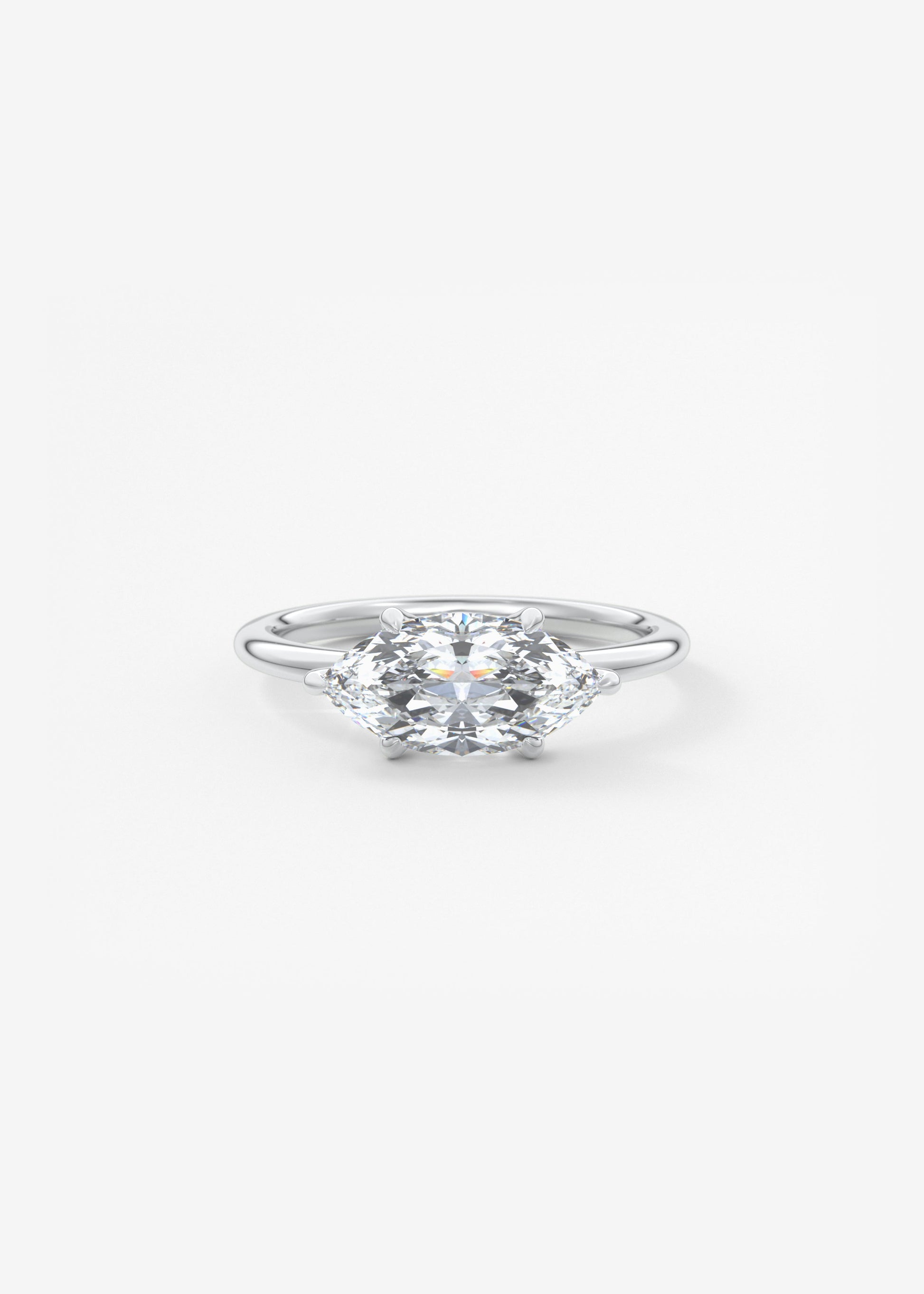 Oval Solitaire With Raised Basket Gallery Lab Grown Diamond Engagement Ring