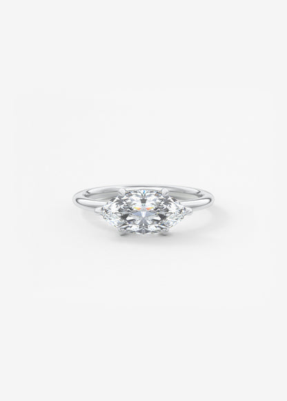 Oval Solitaire With Raised Basket Gallery Lab Grown Diamond Engagement Ring