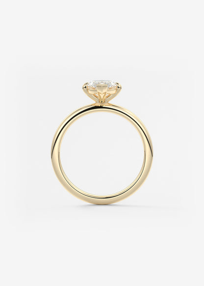 Oval Solitaire With Raised Basket Gallery Lab Grown Diamond Engagement Ring