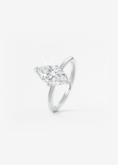 Oval Solitaire With Raised Basket Gallery Lab Grown Diamond Engagement Ring