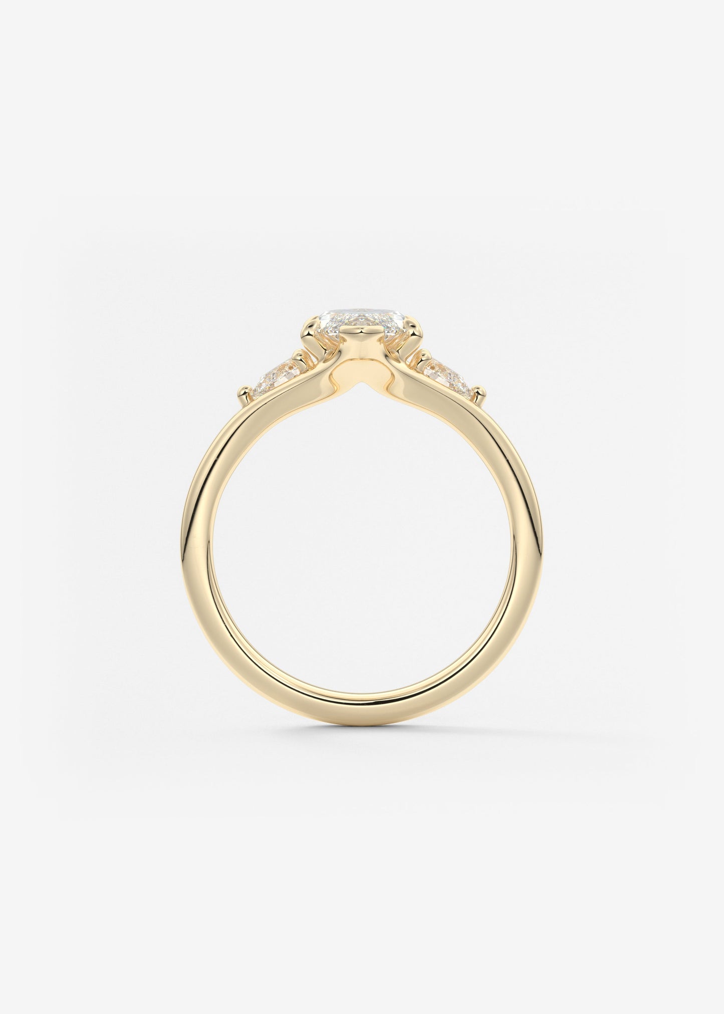 Oval Solitaire With Raised Basket Gallery Lab Grown Diamond Engagement Ring
