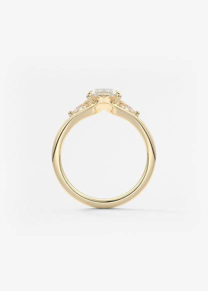 Oval Solitaire With Raised Basket Gallery Lab Grown Diamond Engagement Ring
