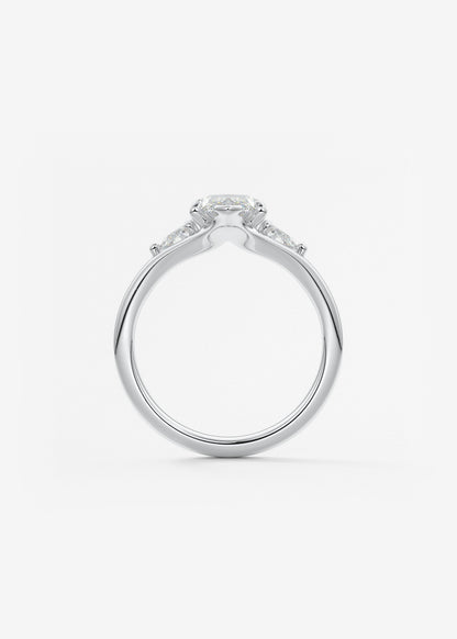 Oval Solitaire With Raised Basket Gallery Lab Grown Diamond Engagement Ring