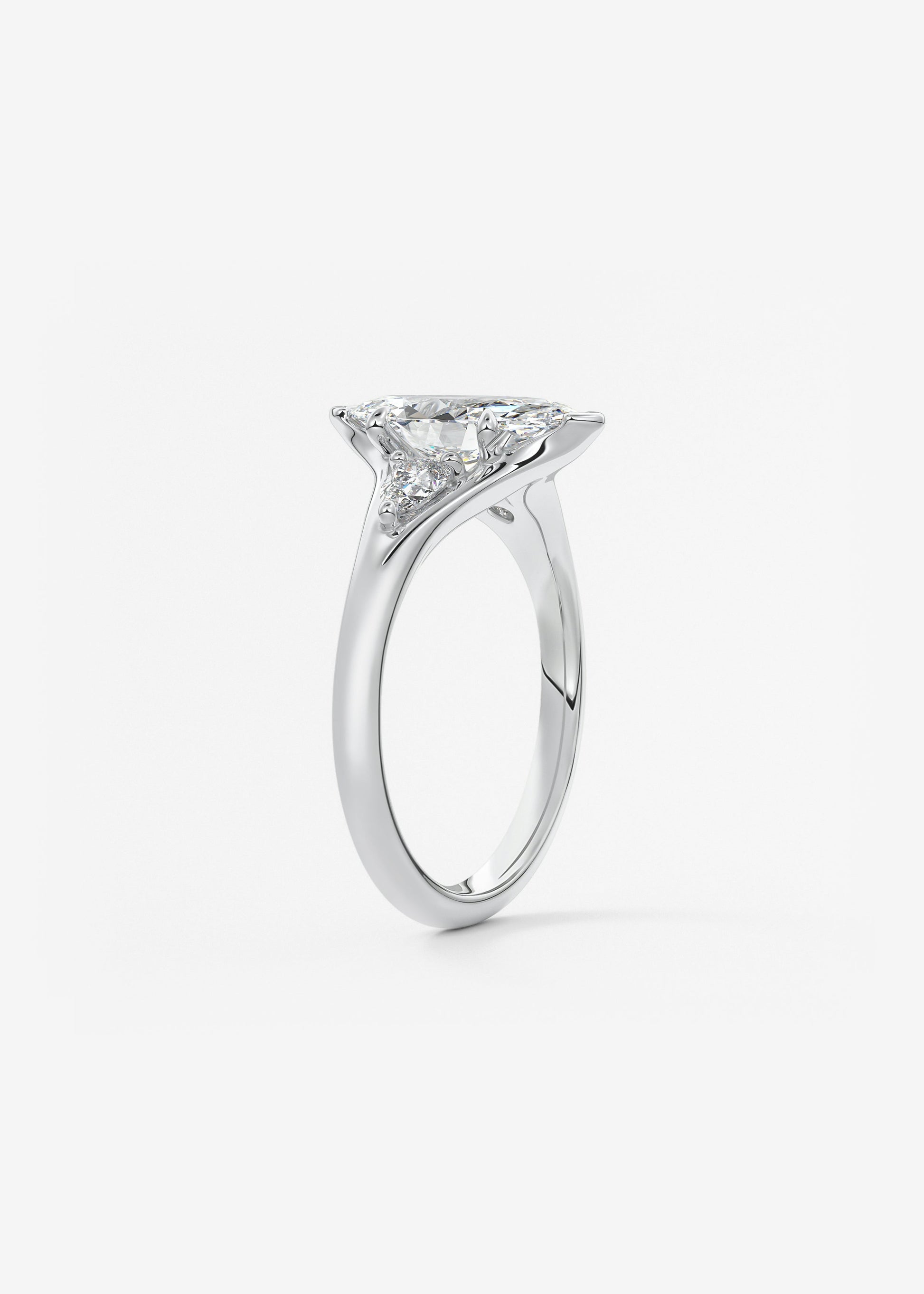 Oval Solitaire With Raised Basket Gallery Lab Grown Diamond Engagement Ring